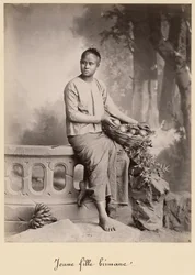 Giovane ragazza birmana, c.1880 (stampa all